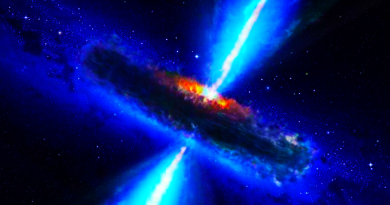 Aktivní jádro galaxie. Zdroj: ESA/NASA/AVO/Paolo Padovani
