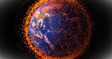 Kosmický odpad i neodpad, neasi. Zdroj: NASA/JPL