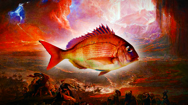 Pompeje a ryba, neasi. Zdroj: John Martin, Pixabay