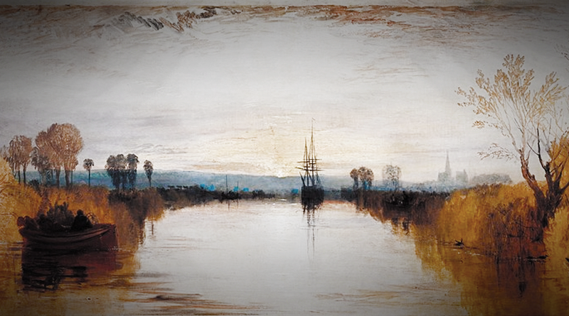 Malba z roku 1828 ovlivněná v součtu rokem 1815. Zdroj: J.M.W. Turner/Public Domain