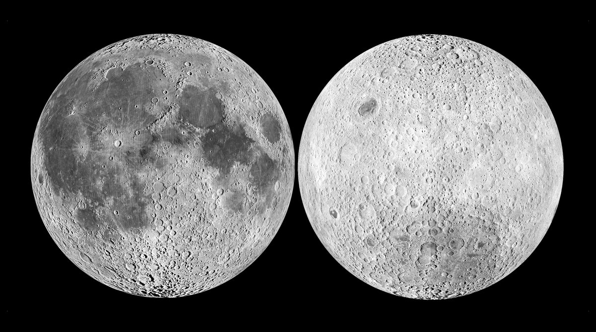 Přivrácená vs. odvrácená strana. Foto: NASA
