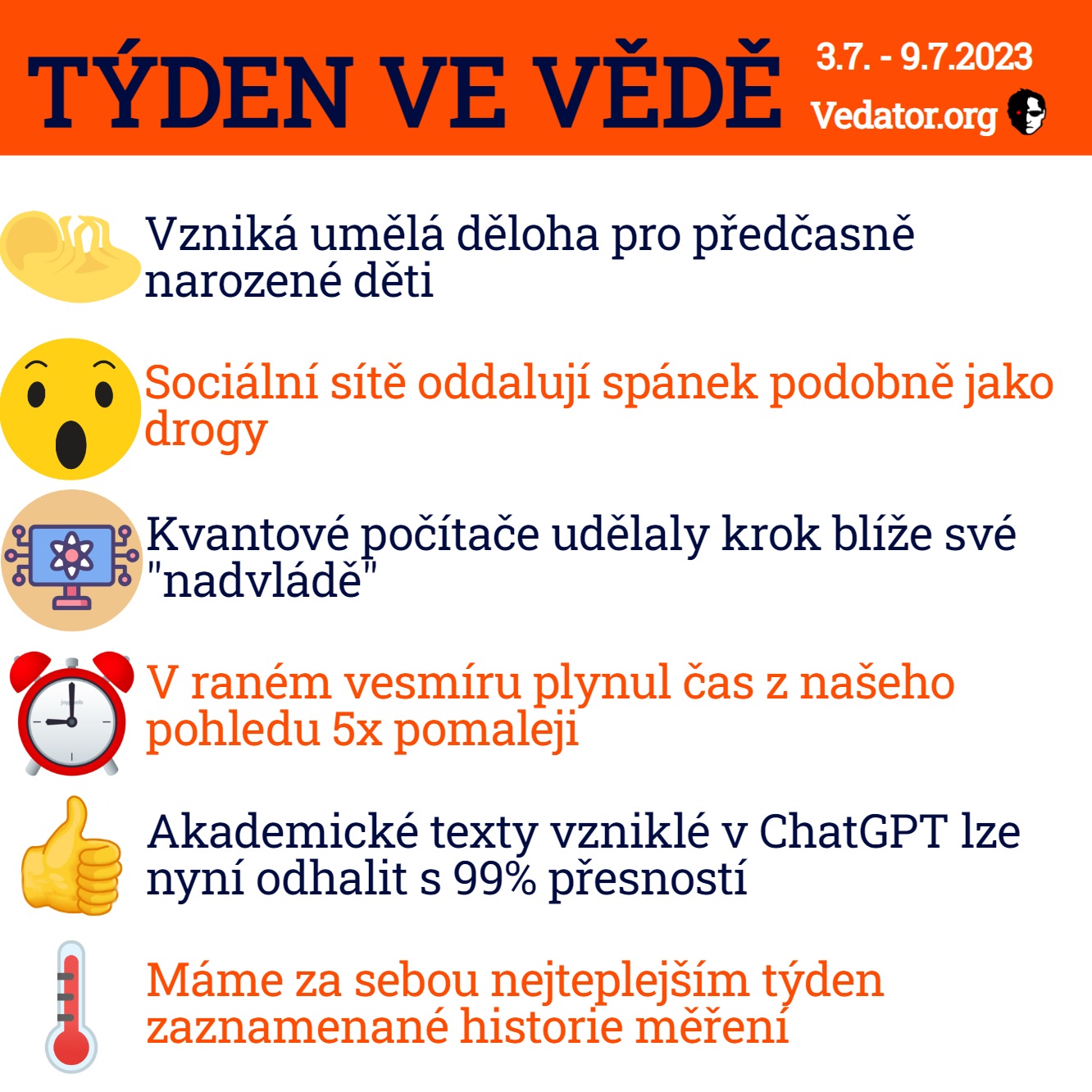 27. týden ve vědě roku 2023! Zdroj: CC BY, Apple, vlastní