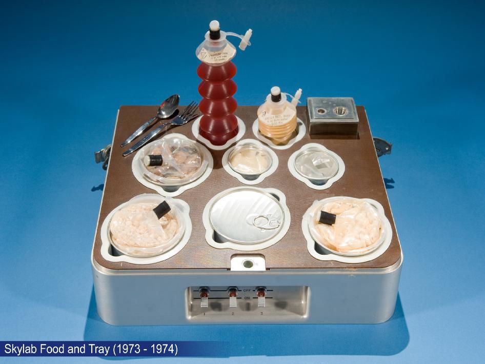 Jídlo misí na Skylab. Zdroj: NASA