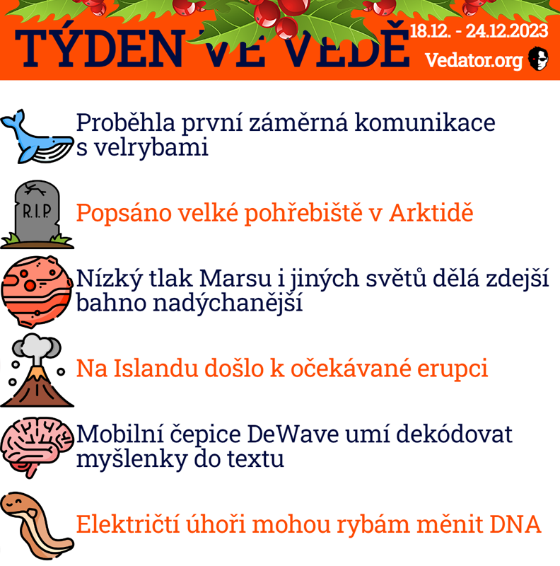 51. týden ve vědě roku 2023! Zdroj: CC BY, Apple, vlastní
