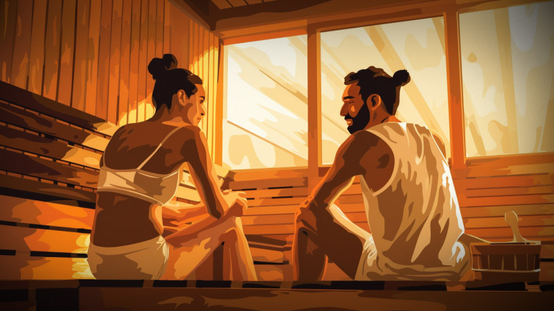 Sauna, neasik. Zdroj: MJ/vlastní