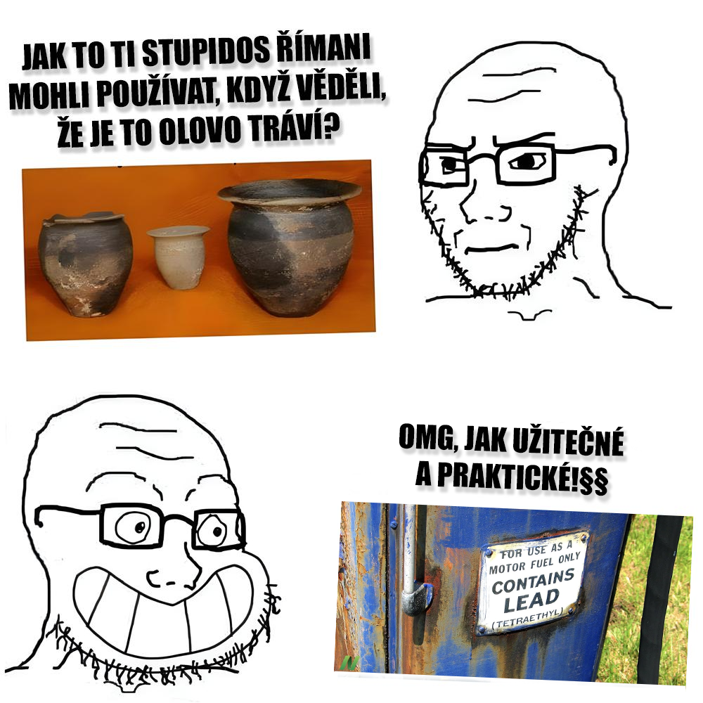 Olovo je věčný vtip! Zdroj: Public Domain, vlastní