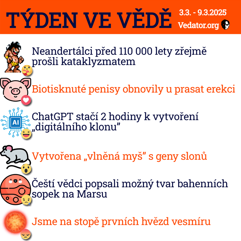 10. týden ve vědě roku 2025! Zdroj: CC BY, Apple, vlastní
