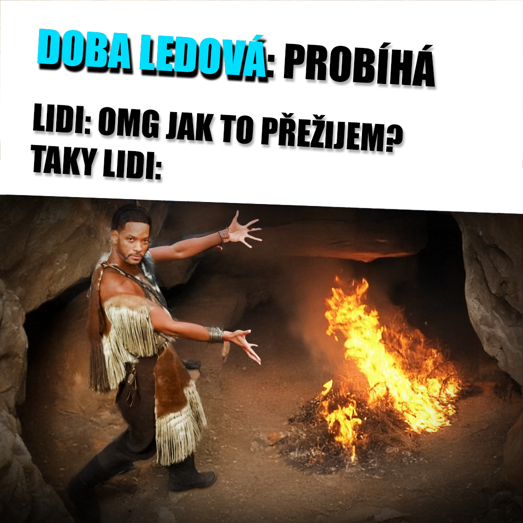 Doba ledová, oheň, pralidi, zdroj: Vlastní