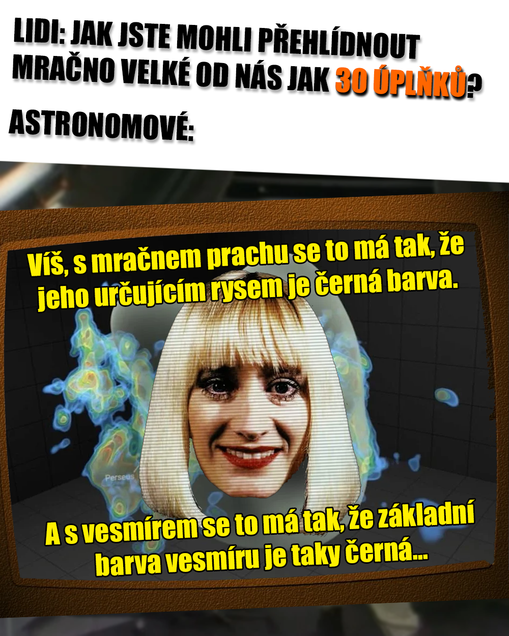 Molekulární mračno Eos není zrovna nejzářivější. Zdroj: BBC, Thomas Müller (HdA/MPIA) a Thavisha Dharmawardena (NYU)