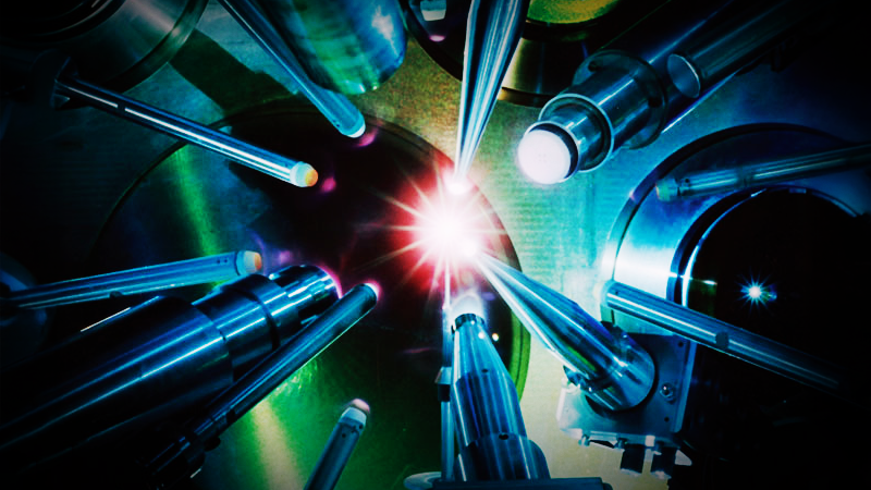 Laserová fúze v podání NIF. Zdroj: Lawrence Livermore National Laboratory