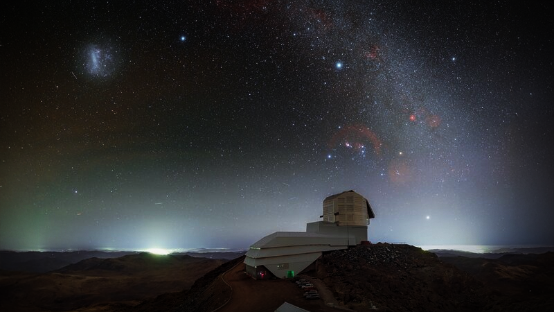 Vera C. Rubin Observatory, neasi. Zdroj: Rubin Observatory/NOIRLab/NSF/AURA/H. Stockebrand