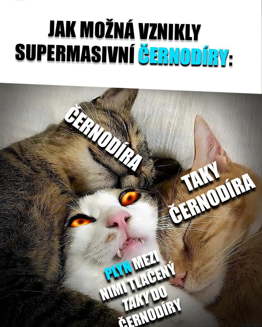 Černé díry v kostce! Zdroj: Reddit/inmyelement, EHT, vlastní