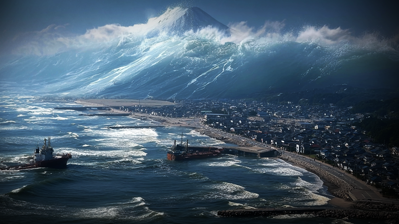 Tsunami vlny, neasik. Zdroj: MJ/vlastní