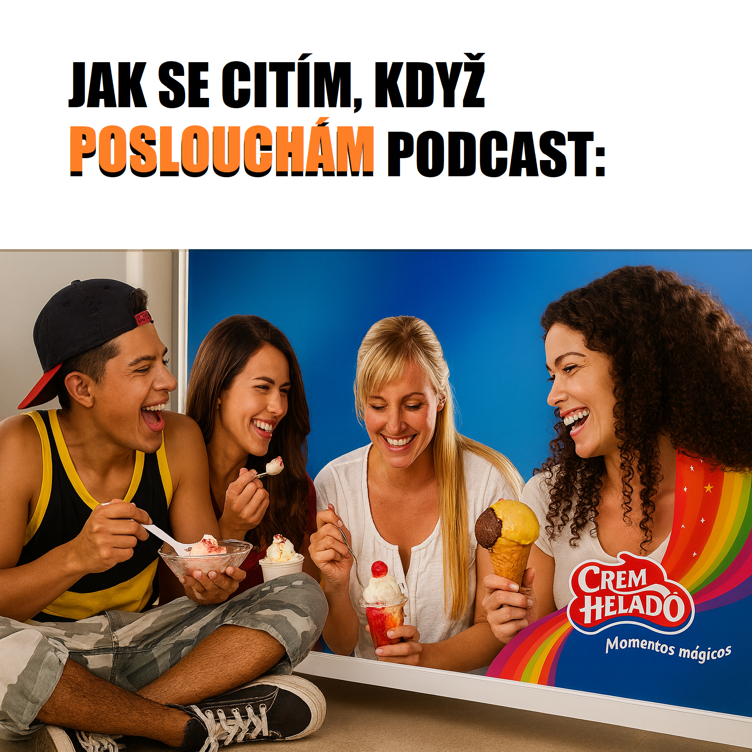 Podcast může být užitečný, ale nelze si od něj slibovat příliš. Zdroj: ChatGPT, vlastní
