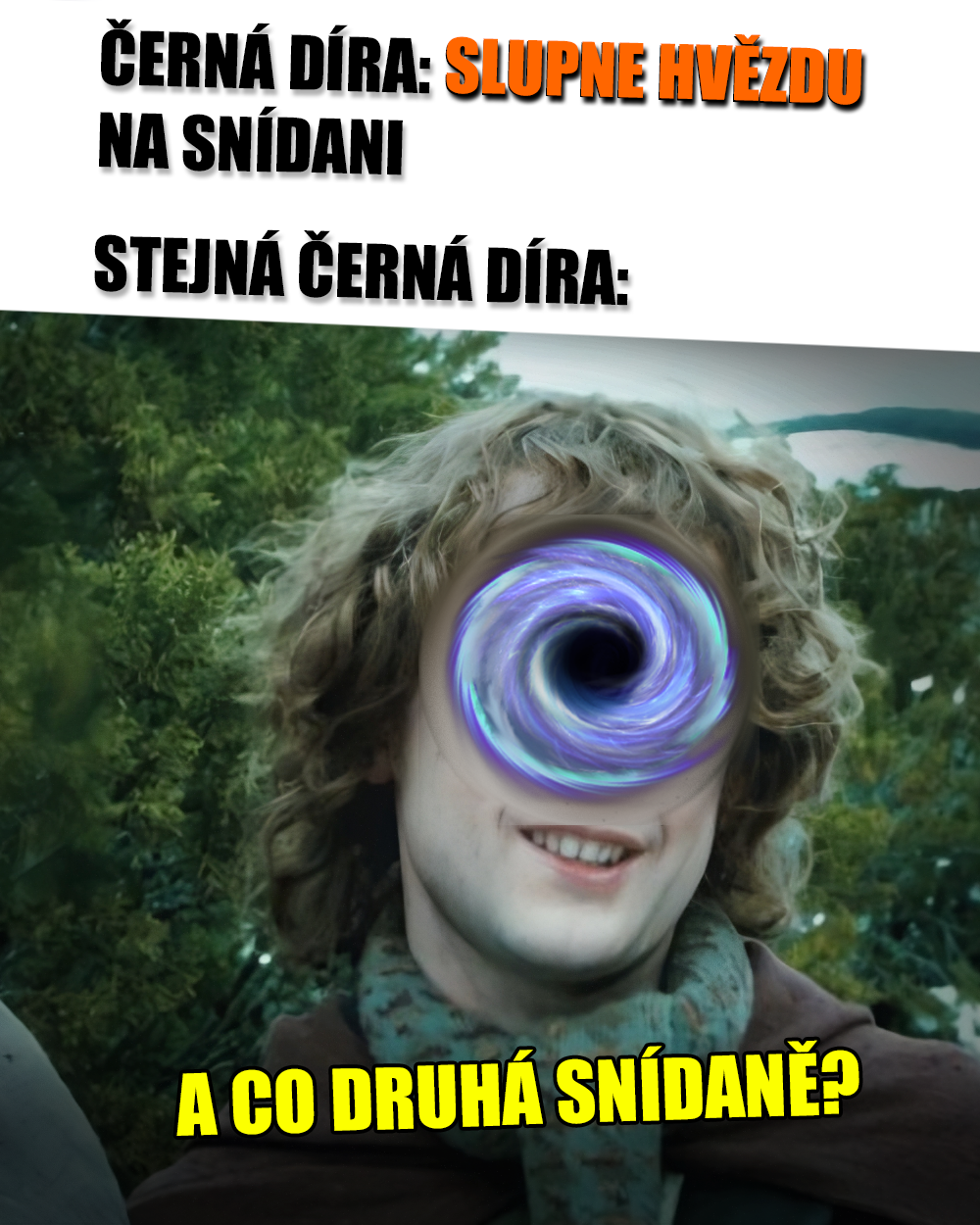 Černá díra má věčně hlad! Zdroj: New Line Cinema, vlastní
