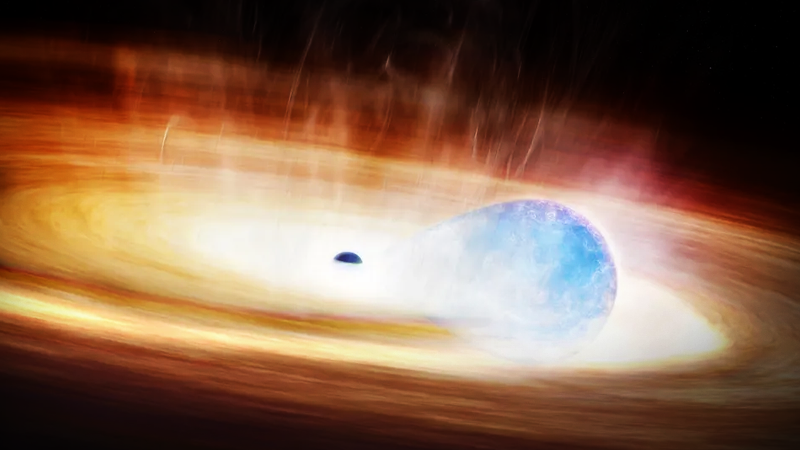 Při pádu hvězdy do černé díry vznikl nový typ supernovy