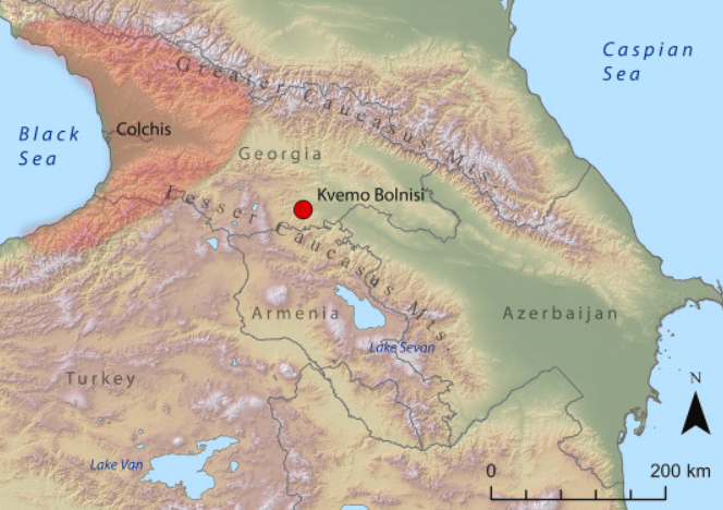 Lokalita nálezu. Zdroj: Journal of Archaeological Science 2025