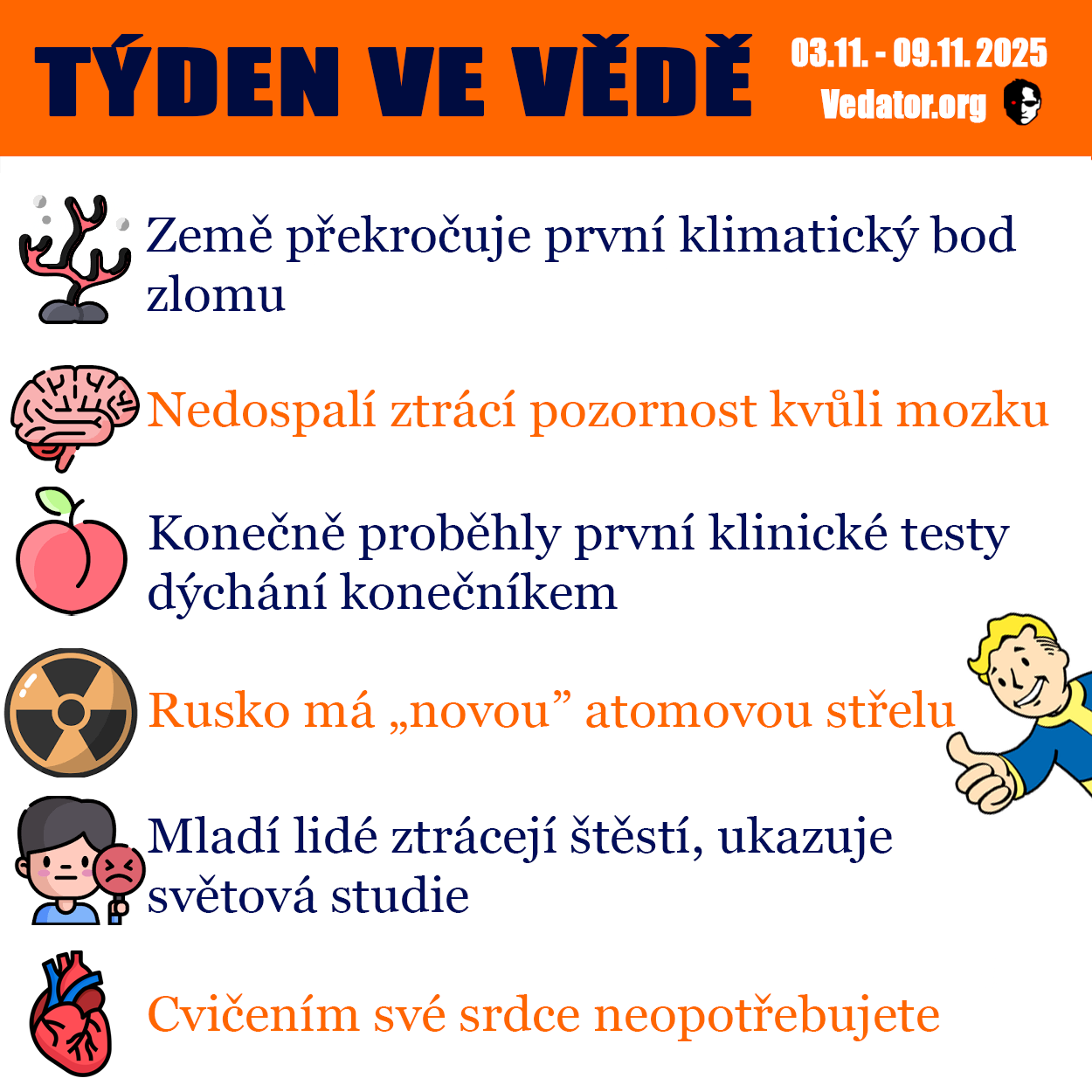 45. týden ve vědě roku 2025! Zdroj: CC BY, Apple, vlastní