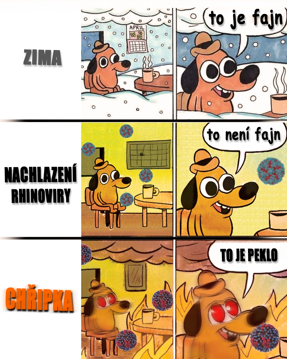Rýma vs. Chřipka, neasik. Zdroj: KC Green