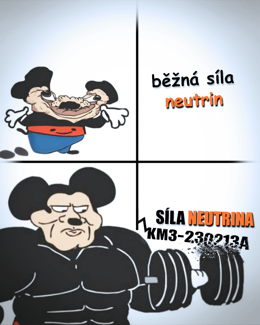 Rekordní neutrino rozbilo i memík! Zdroj: reddit/Disney, vlastní