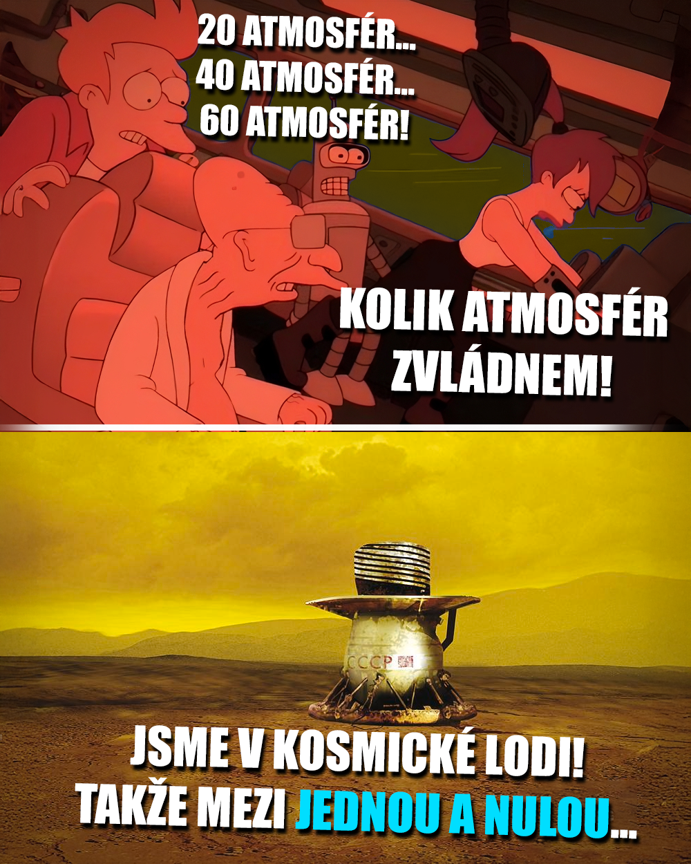 Venuše připravila zatím sondám jen utrpení. Zdroj: Fine Art America, FOX/Comedy Central, vlastní