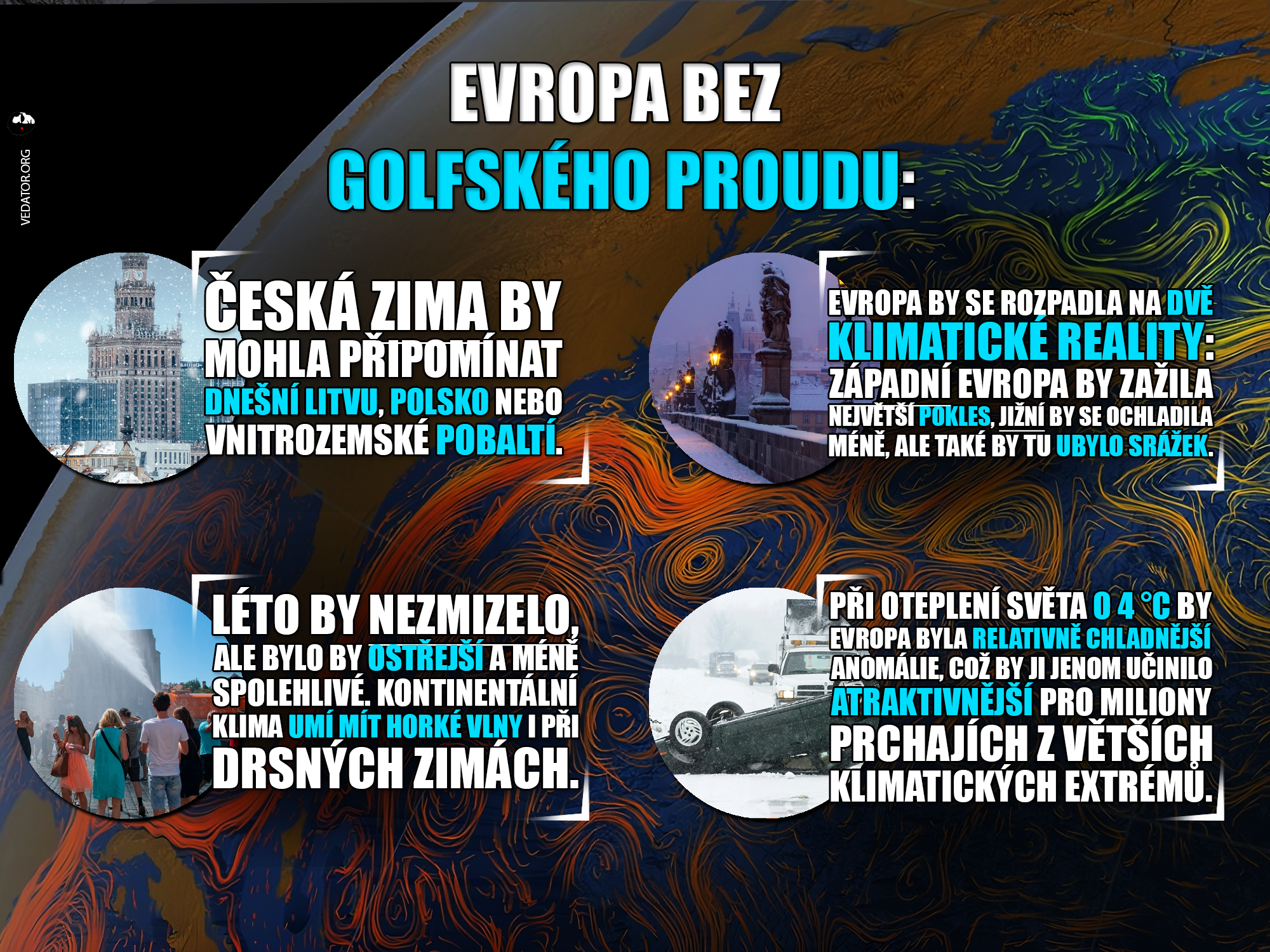 Evropa bez Golfského proudu, AMOC, Golfský proud. Zdroj: vlastní/NOAA
