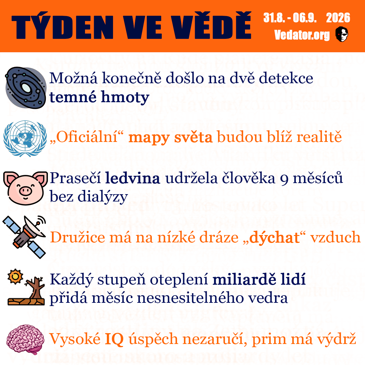 36. týden ve vědě roku 2026! Zdroj: CC BY, Apple, vlastní