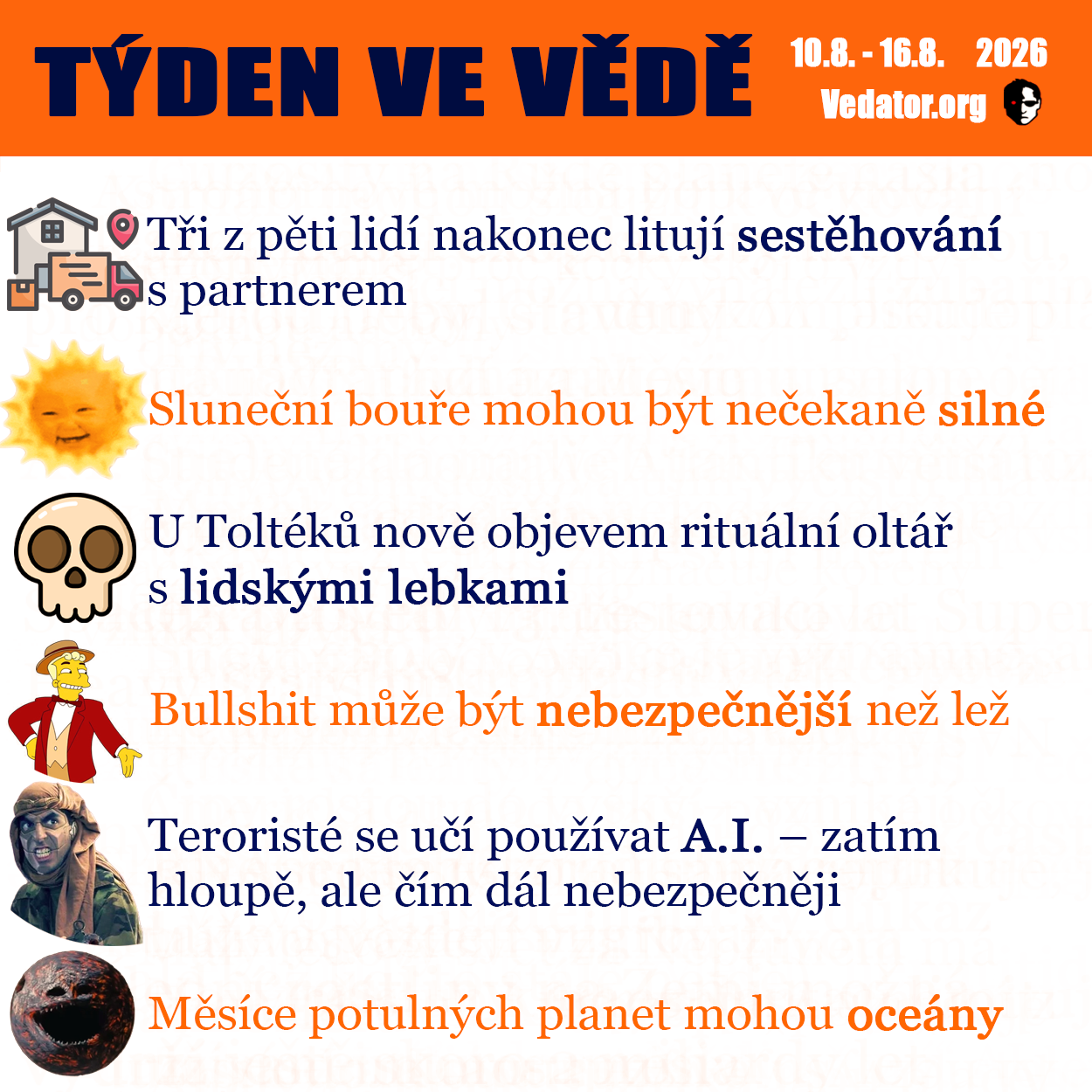 33. týden ve vědě roku 2026! Zdroj: CC BY, Apple, vlastní
