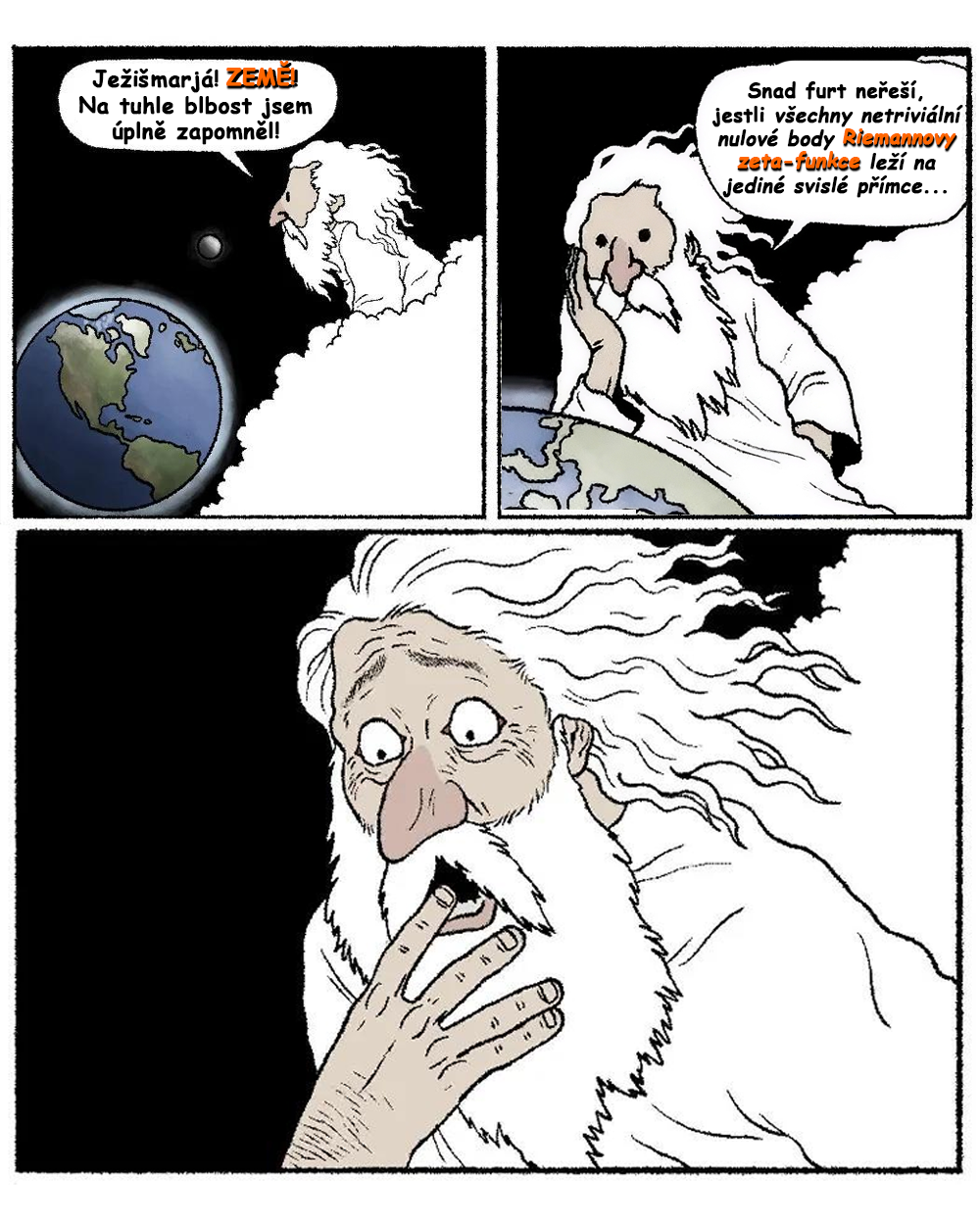 Riemannova hypotéza je velmi hypotetická! Zdroj: boldjuncomics, vlastní