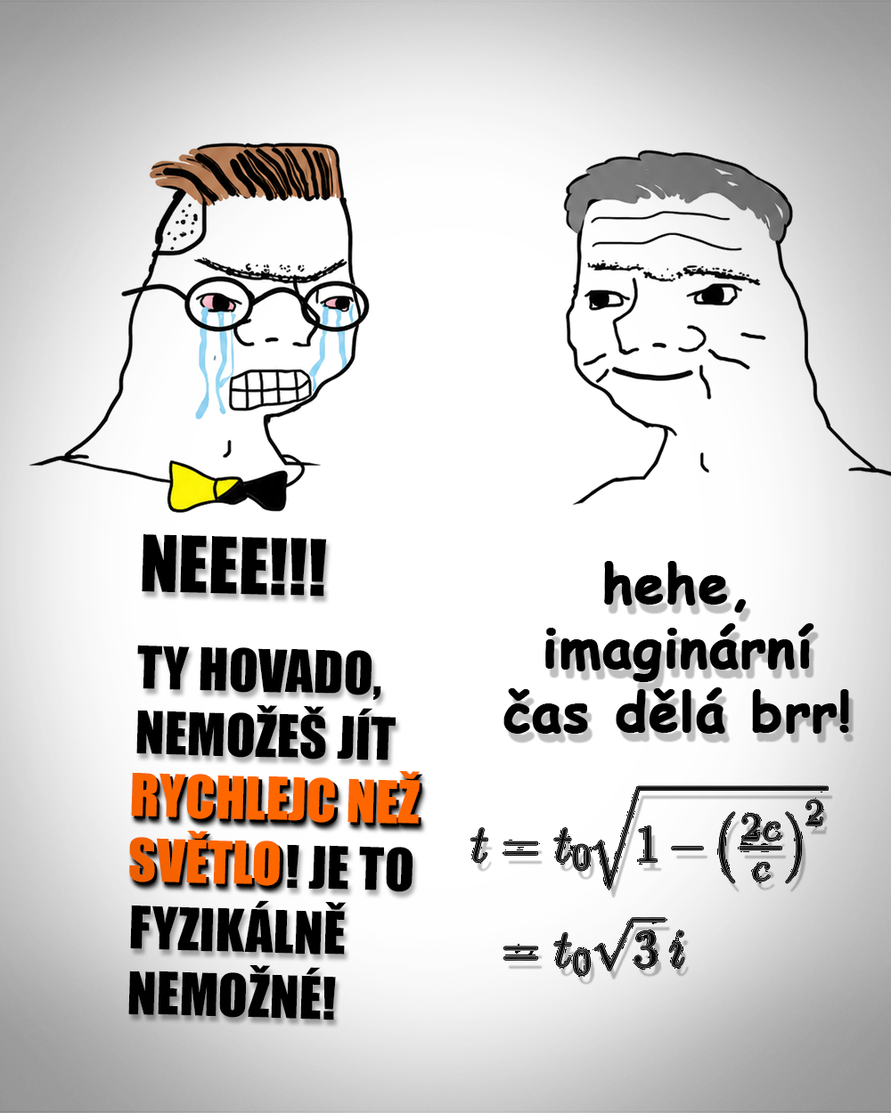 Rychlost světla, fyzika, nadsvětelná rychlost. Zdroj: Reddit