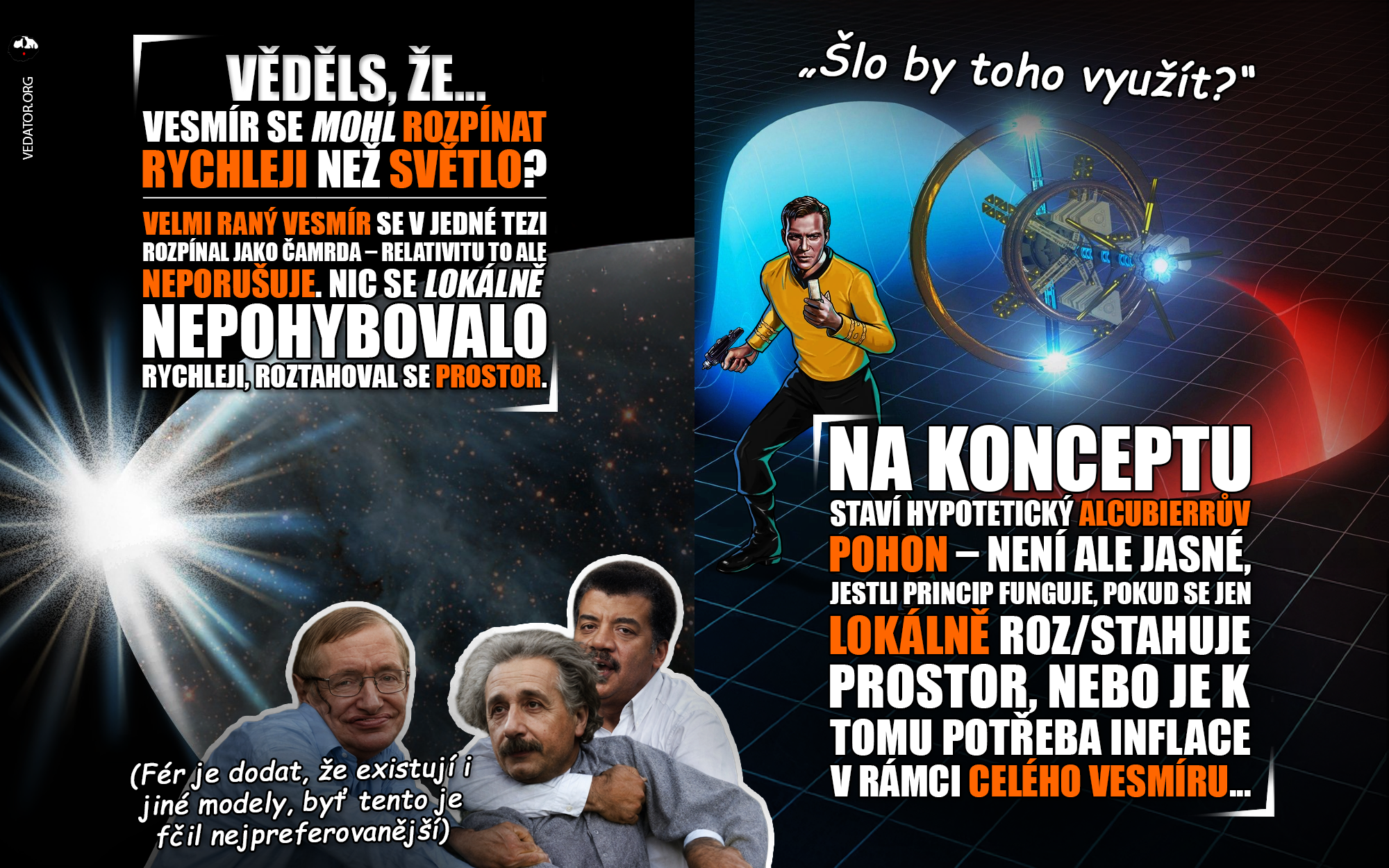 Nadsvětelná rychlost, FTL. Zdroj: Vlastní