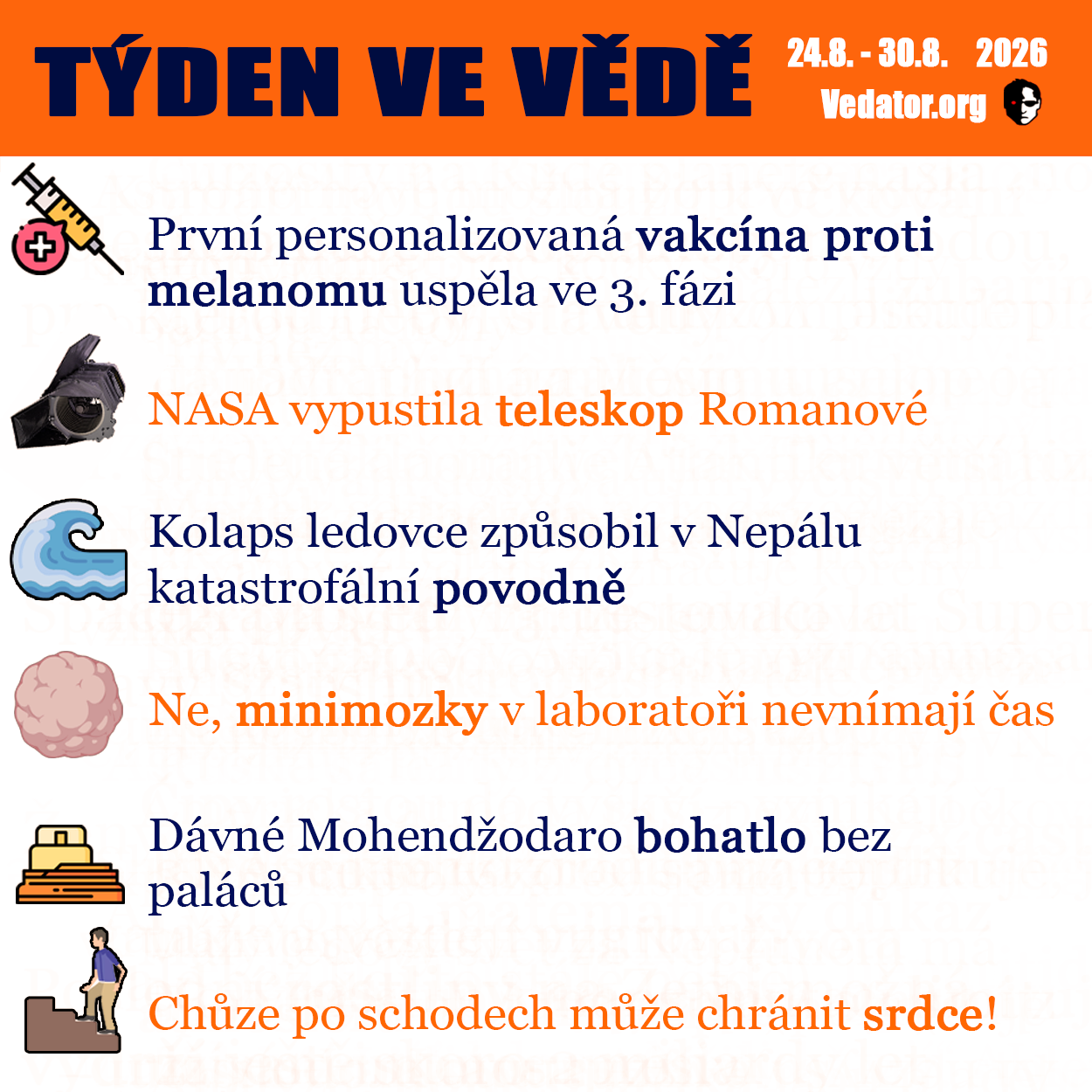 35. týden ve vědě roku 2026! Zdroj: CC BY, Apple, vlastní