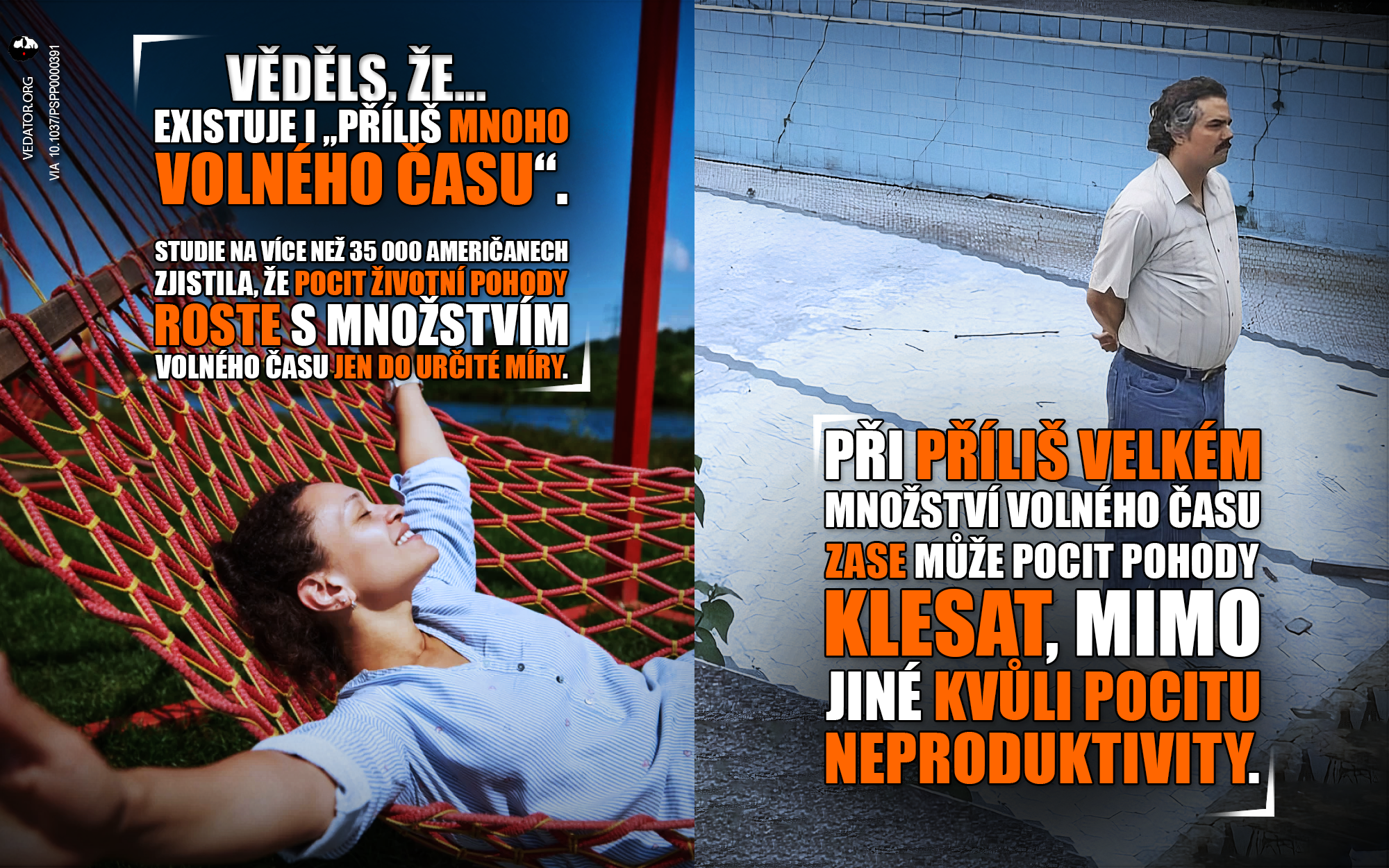 Volný čas, psychologie, stres, psychology. Grafika, Infografika, carousel. Zdroj: Vlastní, Public Domain, Netflix